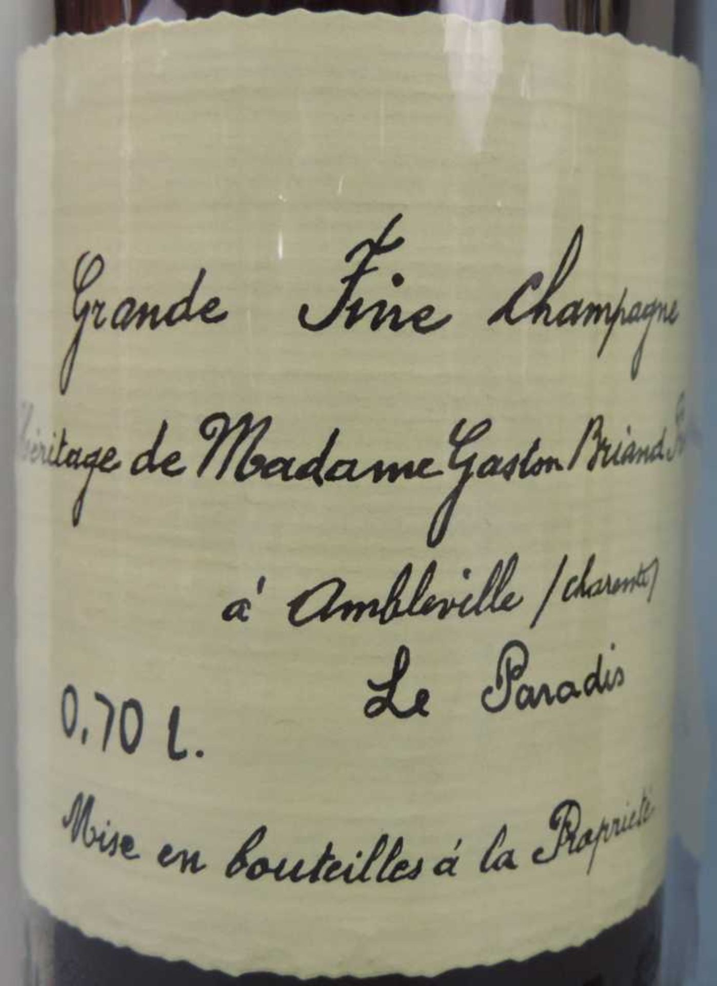 4 Flaschen Grande fin Champagne Heritage Madame Gaston Briand. Le Paradis. 41%, 70cl. Alle in - Bild 4 aus 7