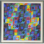 Victor VASARELY (1906 - 1997). Hommage a l'Hexagone. 60 cm x 59,9 cm. Blatt Nummer 32 / 41. Denise