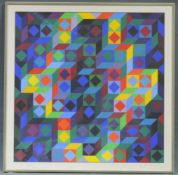 Victor VASARELY (1906 - 1997). Hommage a l'Hexagone. 60 cm x 59,9 cm. Blatt Nummer 32 / 41. Denise