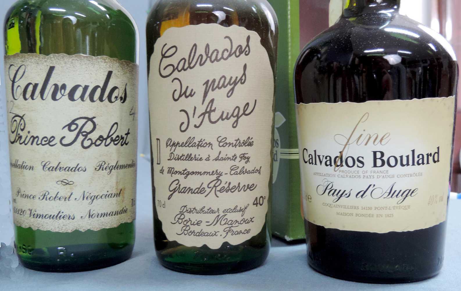 13 ganze Flaschen Calvados. Teils in original Kartons. 13 whole bottles Calvados. France. Some - Image 4 of 14