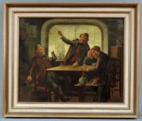 Konstantin STOITZNER (1863 - 1934) zugeschrieben. "Gewonnen!" 69 cm x 56 cm. Gemälde, Öl auf
