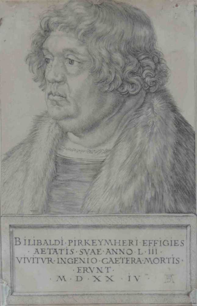 Albrecht DÜRER (1471 - 1528). Willibald Pirckheimer (1524). Kupferstich. 17,8 cm x 11,3 cm.