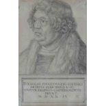 Albrecht DÜRER (1471 - 1528). Willibald Pirckheimer (1524). Kupferstich. 17,8 cm x 11,3 cm.