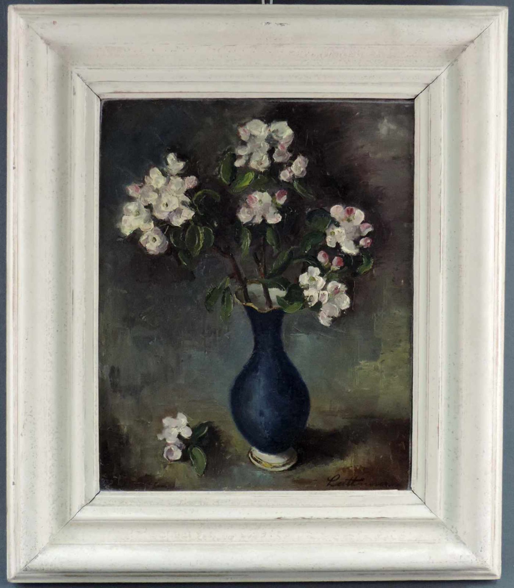 Alfred LEITHÄUSER (1898 - 1979). Apfelblüte. 50 cm x 40 cm. Gemälde. Öl auf Leinwand. Rechts unten - Image 2 of 5