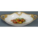 Schale. KPM Berlin. Früchtedekor. 37 cm lang. Porzellan. Plate. KPM Berlin. Fruits decor. 37 cm