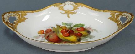 Schale. KPM Berlin. Früchtedekor. 37 cm lang. Porzellan. Plate. KPM Berlin. Fruits decor. 37 cm