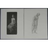 Hans Theo RICHTER (1902 - 1969), zwei Frauenbildnisse. Drucke. Bis 381 mm x 178 mm. Jeweils rechts