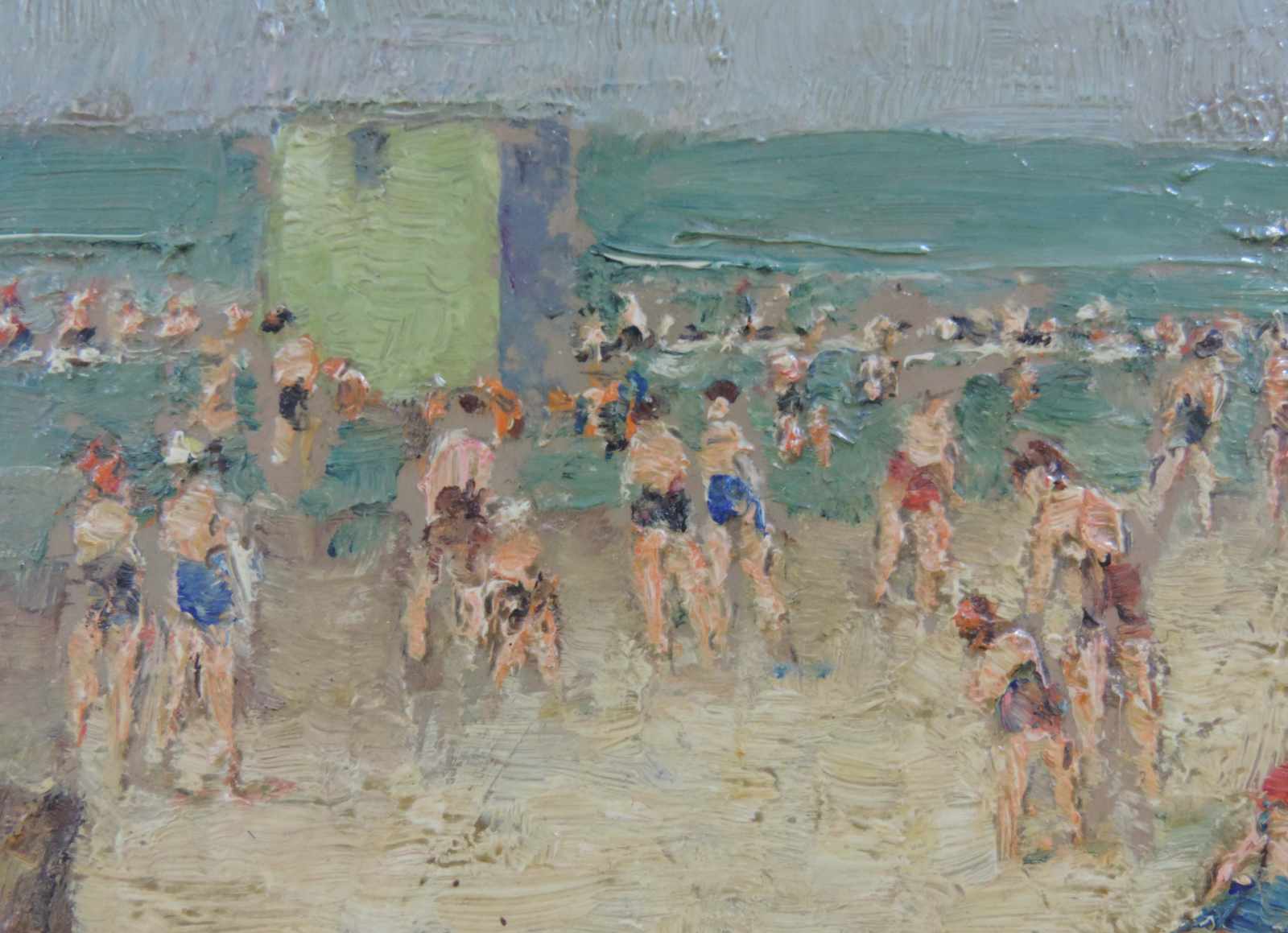 Johannes MARX (1866 - 1937). Sonniger Tag am Strand. 26 cm x 38 cm. Gemälde. Öl auf Holz. Rechts - Image 4 of 5