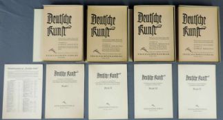 Deutsche Kunst, herausgegeben von Ludwig Rofelius. Band 1 - 4. Im originalen Karton. 36 cm x 26 cm
