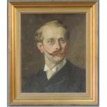 UNBEKANNT (XIX). Portrait eines Mannes. 48 cm x 39 cm. Gemälde. Öl auf Leinwand. UNKNOWN (XIV).