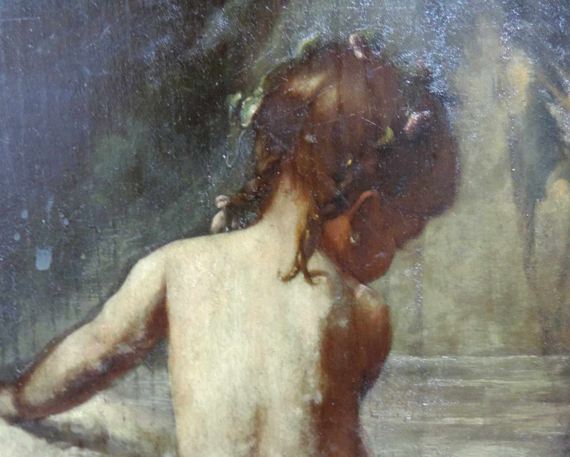 Bernhard PLOCKHORST (1825-1907). Kleines Mädchen vor dem Bade. 39,5 cm x 25 cm. Gemälde. Öl auf - Image 4 of 5