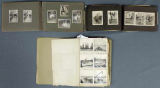 Umfangreiches Fotoalbum - und Kriegsdokumentation, wohl um 1942, Leutnant Volkenand. Circa 357