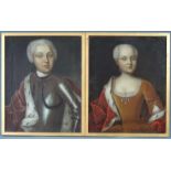 UNSIGNIERT (XVIII). 2 Portraits, Graf Otto Casimir von Stolberg und Gräfin Sophie Ernestine