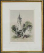 MONOGRAMIST (XIX). Eschenheimer Tor in Frankfurt am Main 1887. 37 cm x 26 cm. Aquarell auf Papier.