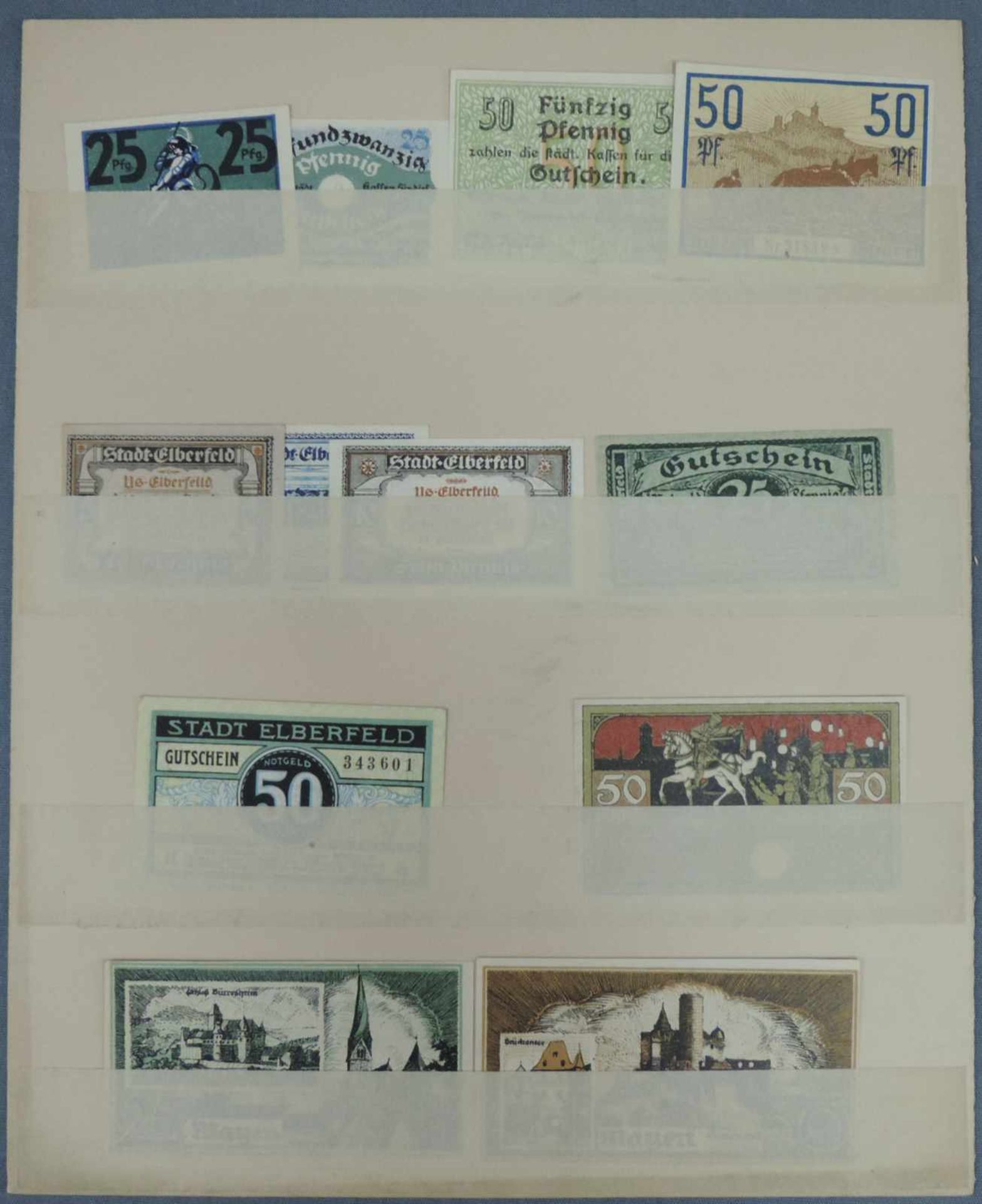 Mappe mit Notgeld. 37 cm x 26 cm die Mappe. Mappe mit Notgeld. 37 cm x 26 cm die Mappe. - Image 4 of 5