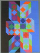 Victor VASARELY (1906 - 1997). Olympia 1972. 868 mm x 628 mm. Lithographie auf starkem Papier.