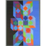 Victor VASARELY (1906 - 1997). Olympia 1972. 868 mm x 628 mm. Lithographie auf starkem Papier.
