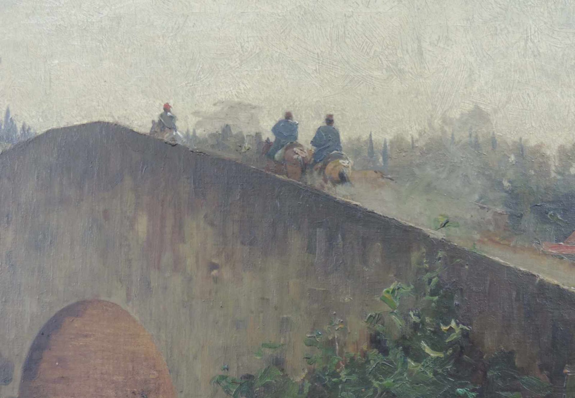 Karl Friedrich KARTHAUS (XIX - XX). "Landschaft auf Korfu" 1893. 42 cm x 62 cm. Gemälde. Öl auf - Image 3 of 7