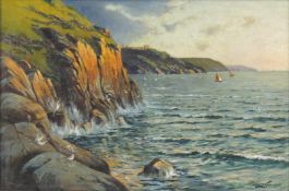 Charles PATTISON (act.1886 - 1910). "Bornholm". 46 cm x 67 cm. Gemälde. Öl auf Leinwand. Rechts