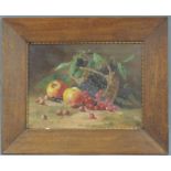 E. GEYER (XIX - XX). Früchtestillleben 1910. 43 cm x 56 cm. Gemälde. Öl auf Leinwand. Rechts unten