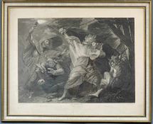 William SHARP (1749 - 1824). Shakespeare King Lear Act III Scene IV Da Benjamin West. 49,5 cm x 63