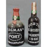 1966 Porto Krohn 75 cl 20 % vol. Und Flagmans's Twany Port 1,5 Liter 19 % vol. 1966 Porto Krohn 75