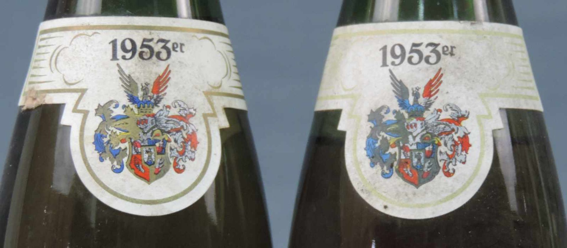 1953 (5x) und 1959 (7x) Trabacher Schloßberg, feinste Auslese. 12 ganze Flaschen Weißwein, 0,7 - Image 4 of 16