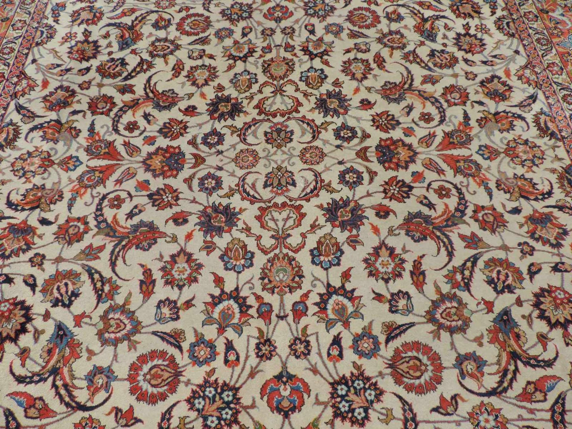 Isfahan "Nadjafabad" Teppich, feine Knüpfung. Iran. Ostpersien. 435 cm x 318 cm. Handgeknüpft. Wolle - Bild 4 aus 9