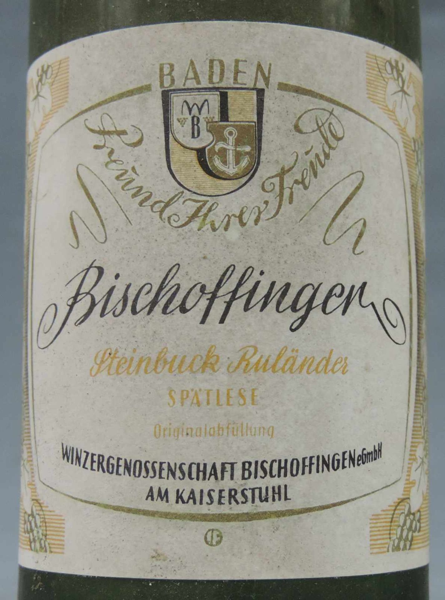 6 Rheingau und 2 Rheinhessen und 2 Württemberg. Ganze Flaschen. 1947 Schloss Vollrads Kabinett - Bild 2 aus 15