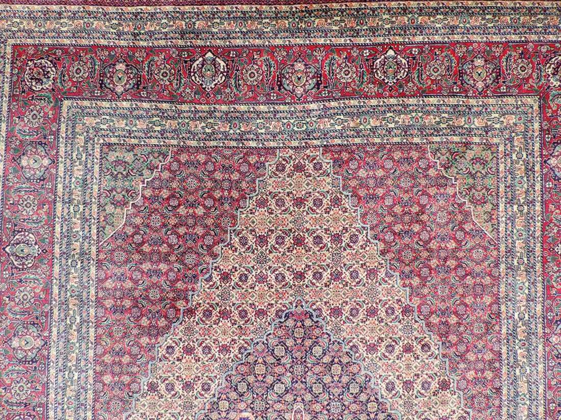 Täbris Mahi Teppich. Iran. Feine Knüpfung. 345 cm x 251 cm. Handgeknüpft in Persien. Wolle auf - Bild 8 aus 11