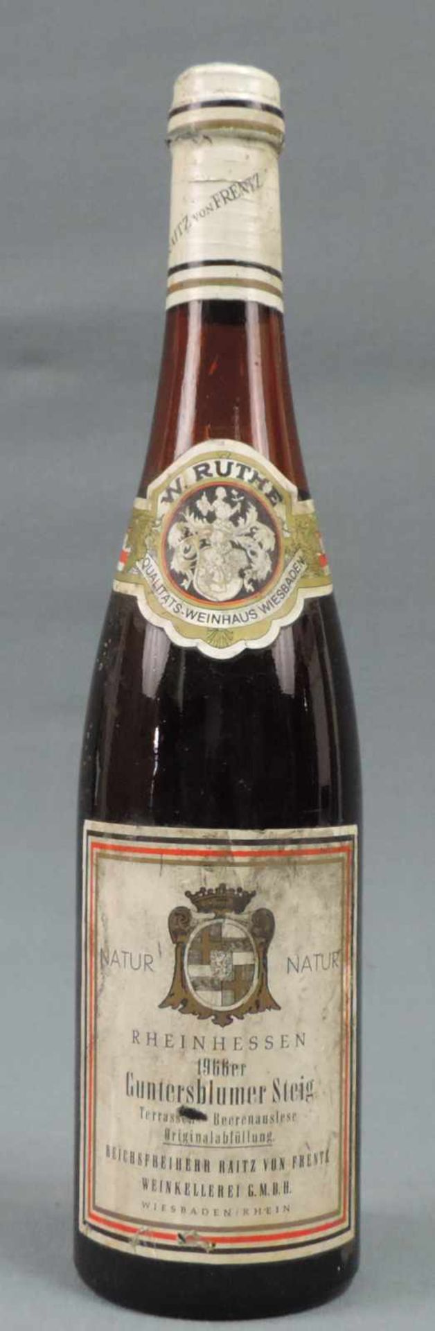 1966 Guntersblumer Steig Terrassen Beerenauslese von Reichsfreiherr Haitz von Frentz. Eine ganze