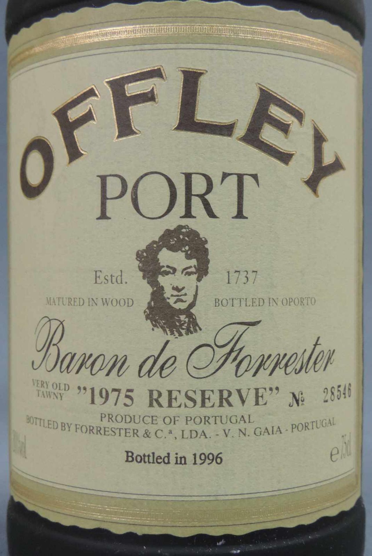 1975 Offley Port Baron de Forrester. Reserve. Bottled 1996. Eine ganze Flasche und Original - Image 3 of 5