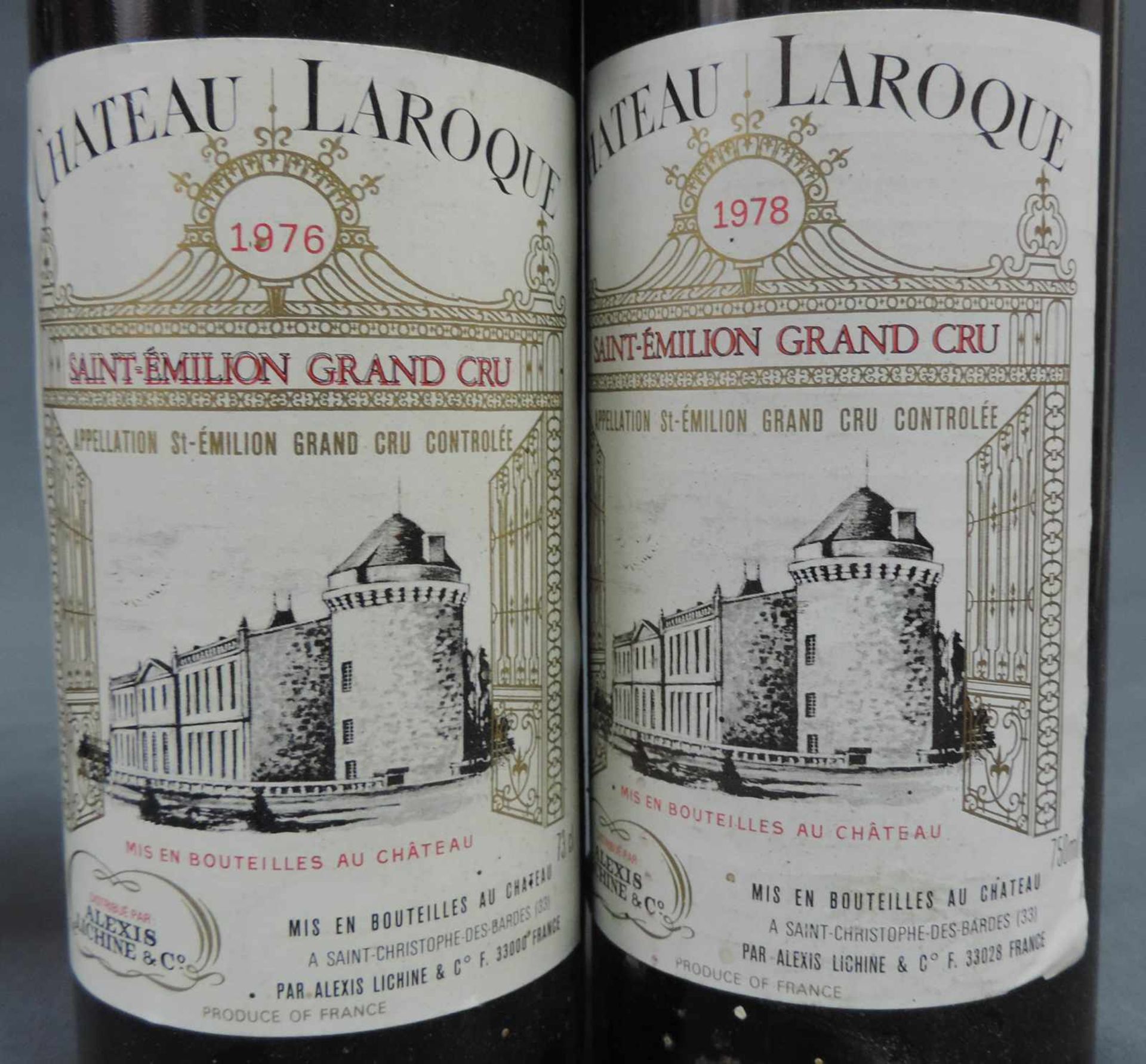 10 Flaschen ganze Flaschen Bordeaux. Rotwein. Frankreich. 1976 (4x) Chateau Laroque Saint - Émillion - Image 7 of 11
