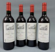 1997 Château Petit Plince, Pomerol. 4 Flaschen 75 cl 12,5%. AC. Bordeaux. Rotwein. Frankreich. Par