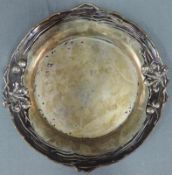 Jugendstilschale. 800 Silber, Halbmond und Krone. 180 Gramm. Durchmesser 20 cm. Bowl silver 800. Art