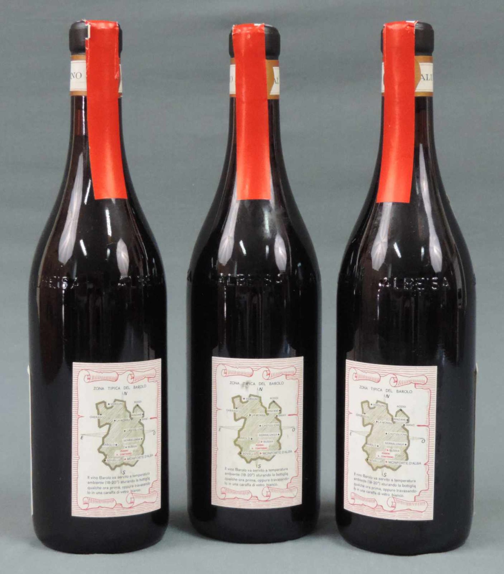 1982 Barolo, DOCG, Italien. Rotwein. 3 ganze Flaschen. 75 cl. 13,5 % Vol. Gute Erscheinung. 1982 - Bild 2 aus 6