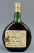 Armagnac Carval Récolte 1960. Lannepax France. 0,70 l. Armagnac Carval Récolte 1960. Lannepax