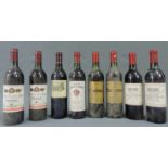 8 Flaschen Bordeaux. Davon 6 Grand Cru Classé. 1990 Chateau Croizet - Bages, Pauillac, AC, Gand