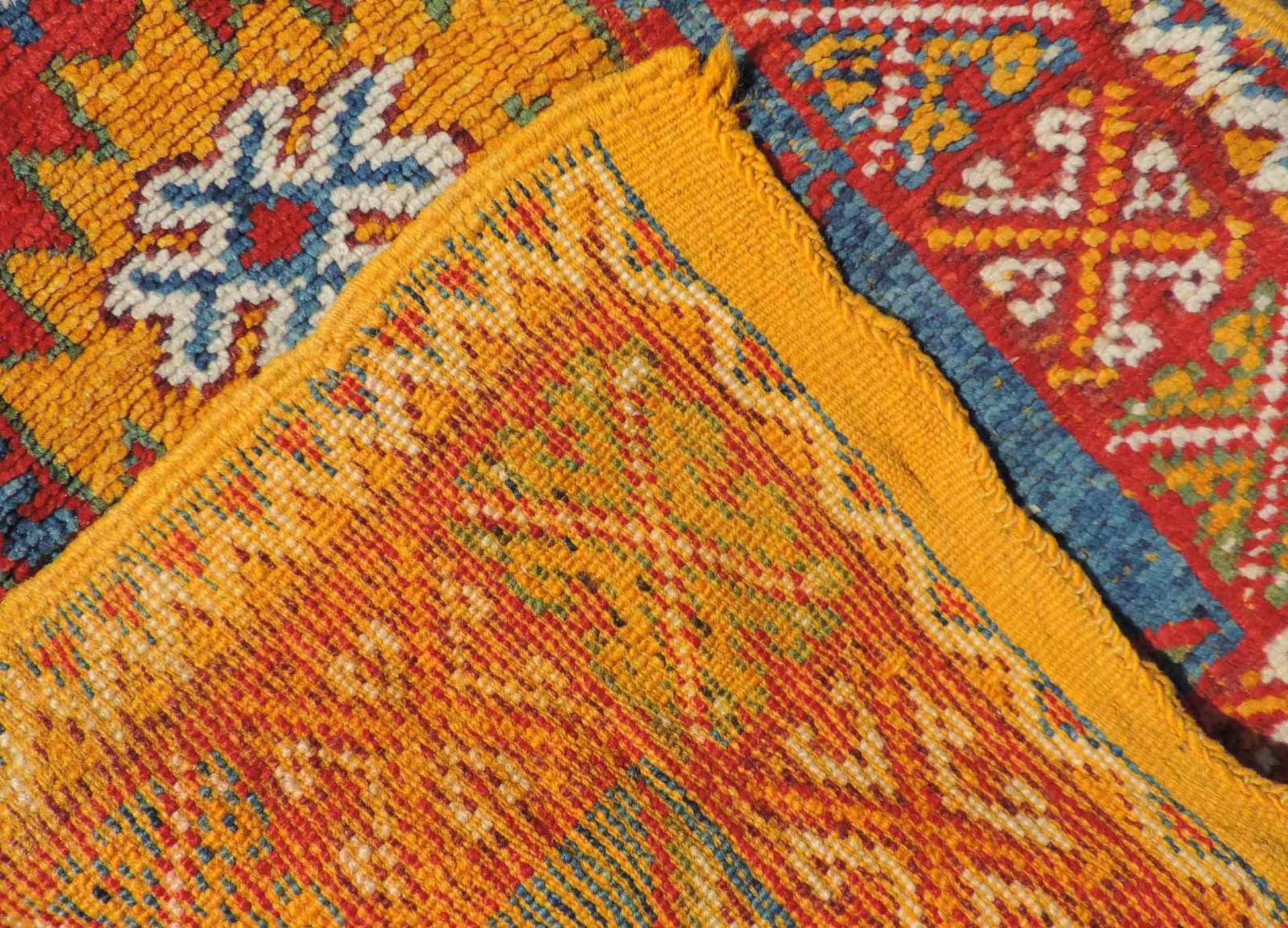 Atlas Morocco, Yastik, Stammesteppich. Alt. 95 cm x 63 cm. Handgeknüpft. Wolle auf Wolle. Atlas - Bild 3 aus 3