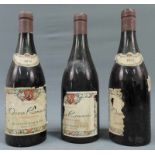 1937 Vosne Romanée AC Bouchard Ainé Fils. Beaune (Cote d'Or). 3 ganze Flaschen. Rotwein. Frankreich.