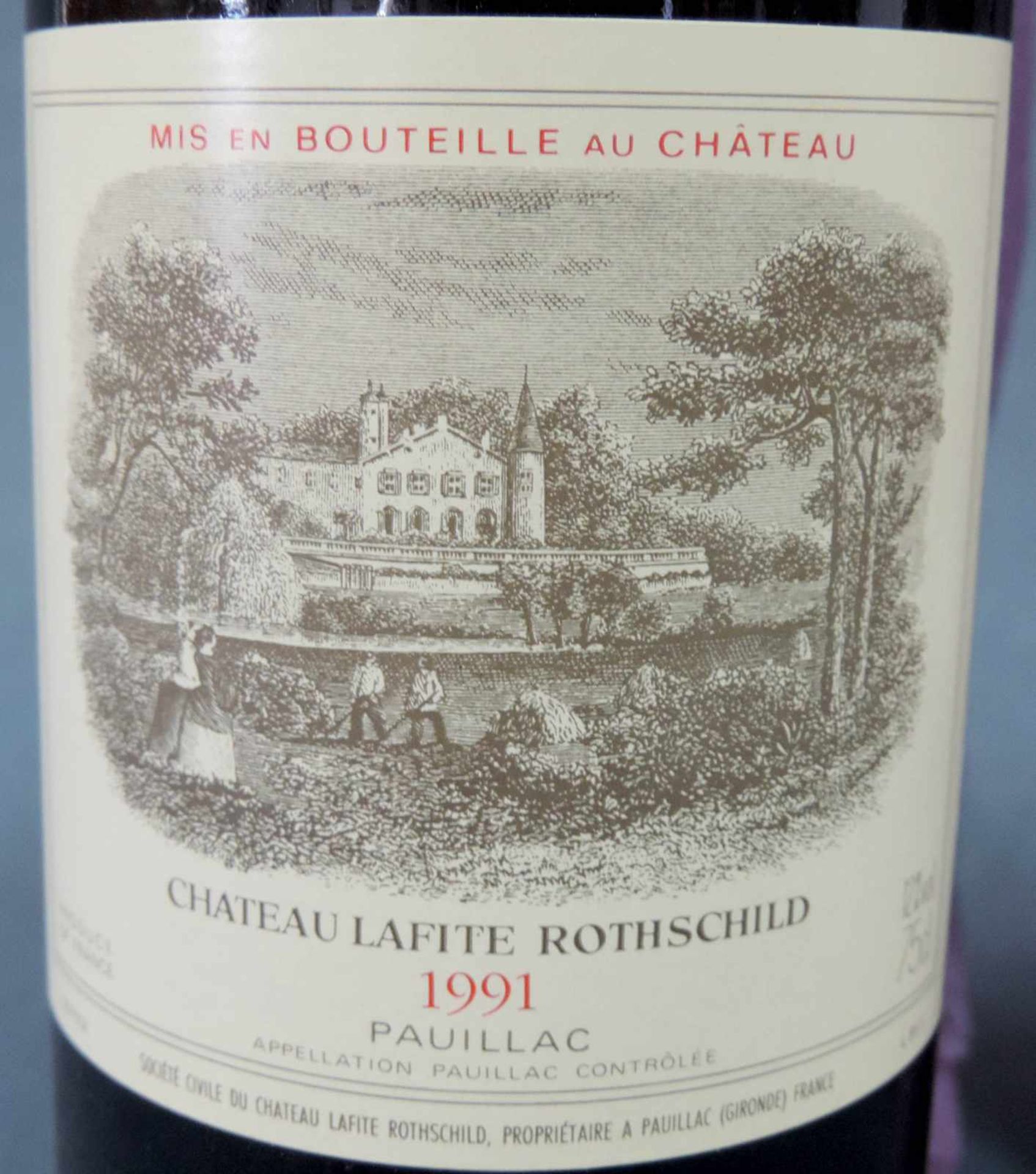 1991 Chateau Lafite Rothschild, Pauillac AC, France. 3 ganze Flaschen. Premier Grand Cru Classé. - Image 2 of 4