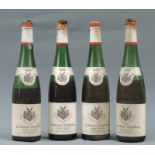 1959 Trabacher Schloßberg, feinste Auslese. 4 ganze Flaschen Weißwein, 0,7 Liter, Mosel - Saar -