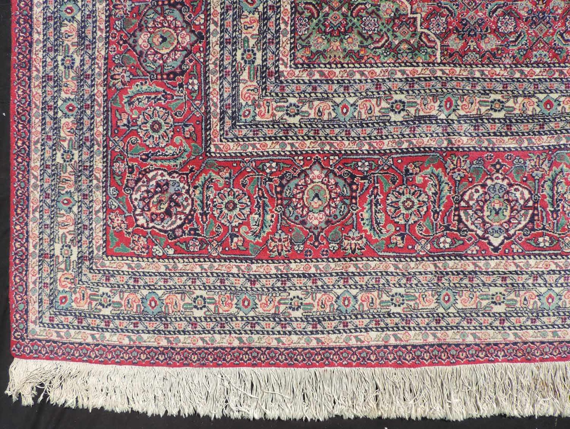 Täbris Mahi Teppich. Iran. Feine Knüpfung. 345 cm x 251 cm. Handgeknüpft in Persien. Wolle auf - Bild 5 aus 11