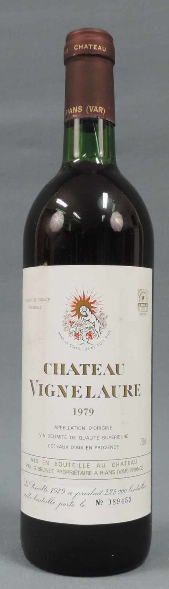 1979 Chateau Vignelaure Rouge, Coteaux d'Aix - en - Provence, France. 12 ganze Flaschen. Original - Bild 4 aus 7