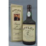 1975 Offley Port Baron de Forrester. Reserve. Bottled 1996. Eine ganze Flasche und Original