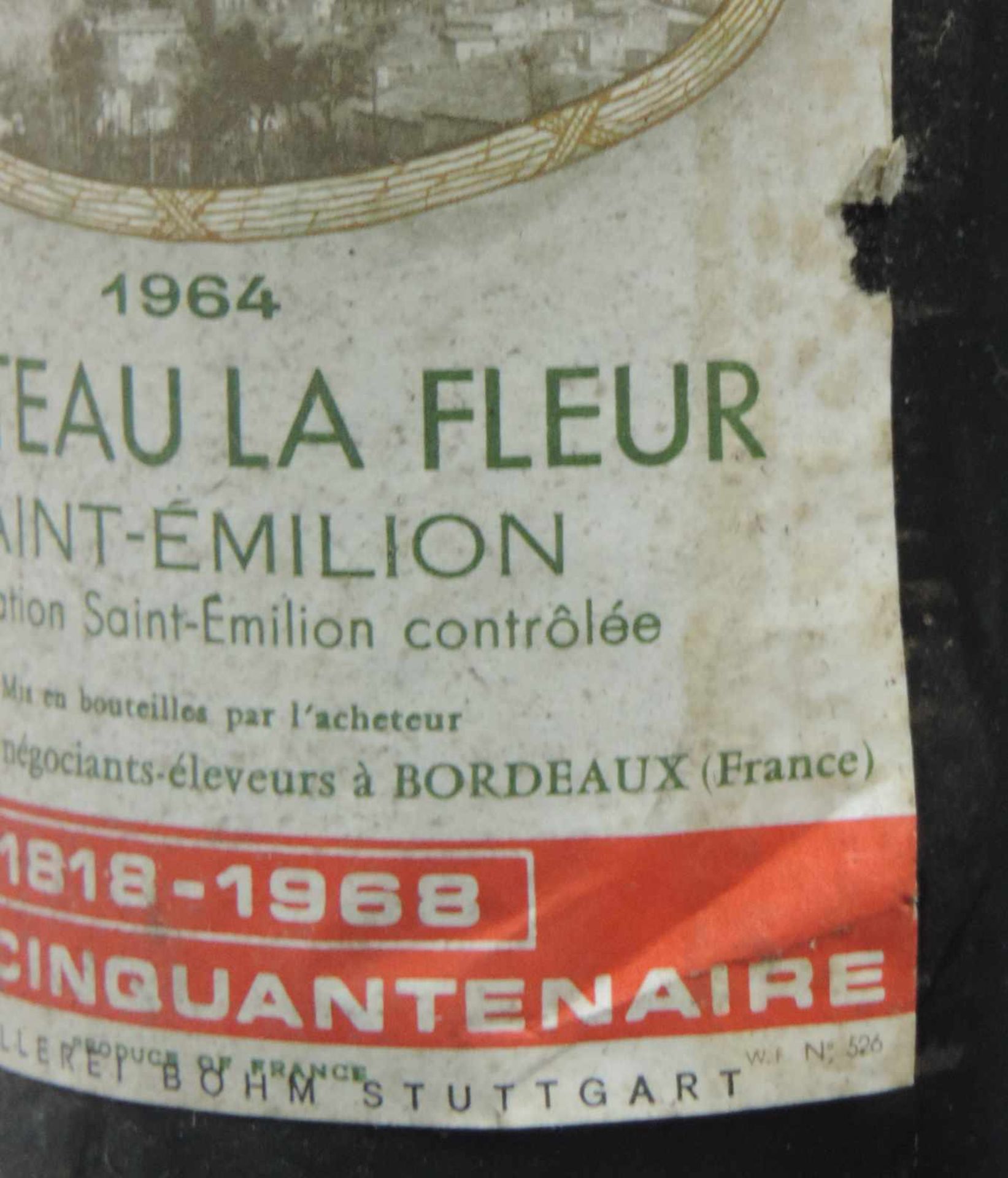 1964 Chateau La Fleur, Saint - Emillion, AC von Calvet. Eine ganze Flasche. In einem - Image 6 of 6