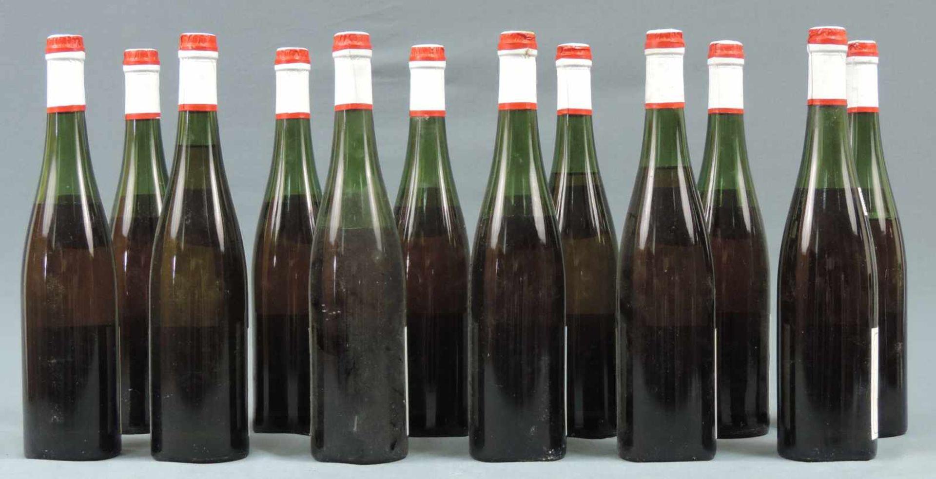 1949 Trabener Unterburger Zollhaus, feine Auslese. 12 ganze Flaschen Weißwein, 0,7 Liter, Mosel - - Image 4 of 6