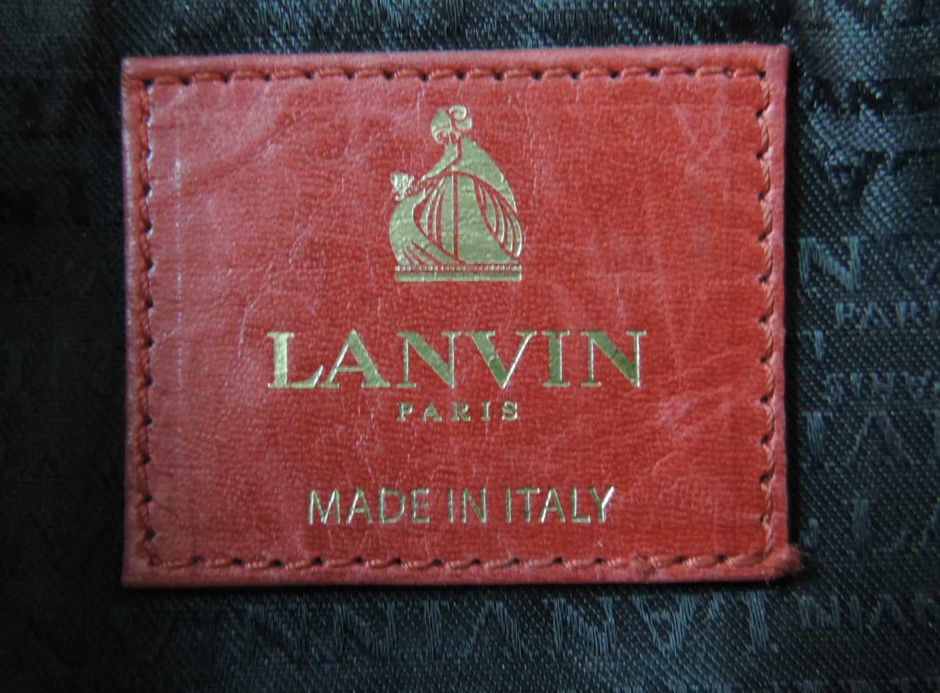 Damenhandtasche Lanvin Paris. 30 cm breit. Made in Italy. Medaille Lanvin angehängt. Ladies - Bild 4 aus 4