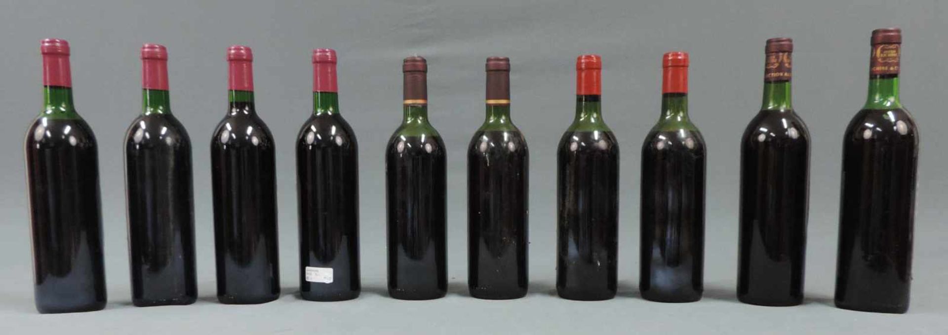 10 Flaschen ganze Flaschen Bordeaux. Rotwein. Frankreich. 1976 (4x) Chateau Laroque Saint - Émillion - Image 3 of 11