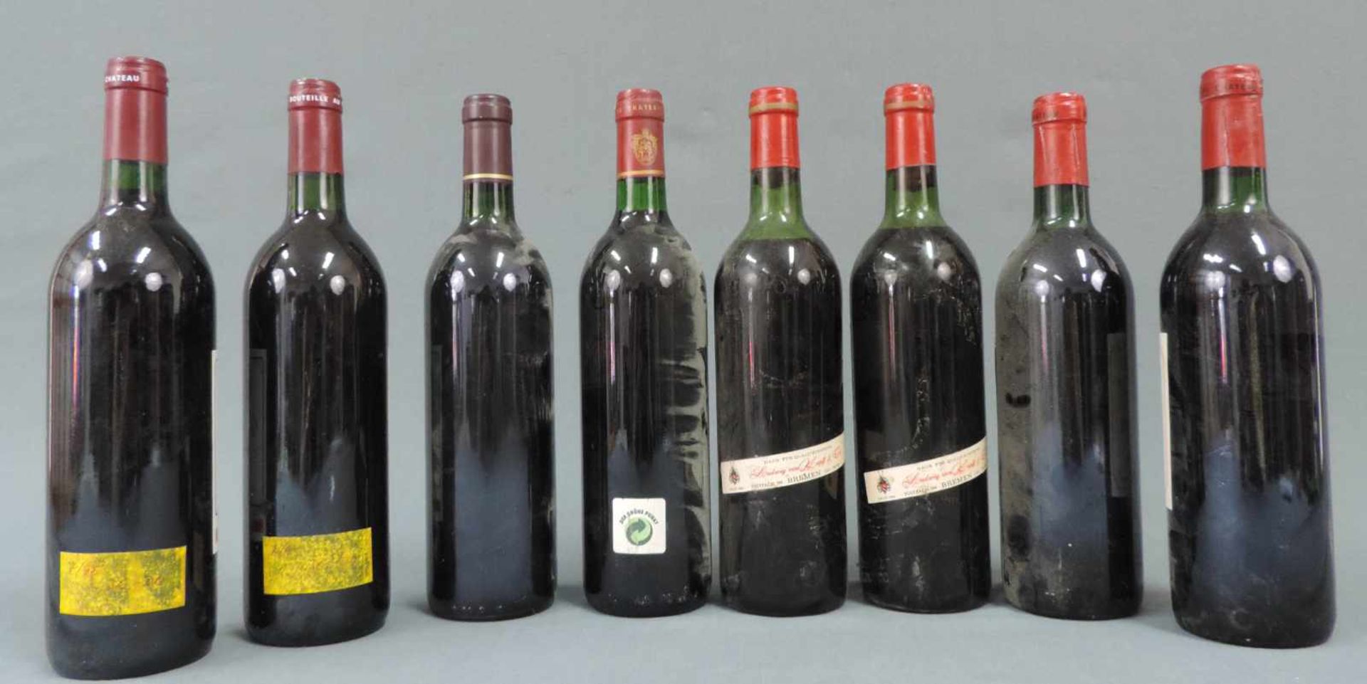 8 Flaschen Bordeaux. Davon 6 Grand Cru Classé. 1990 Chateau Croizet - Bages, Pauillac, AC, Gand - Image 2 of 2